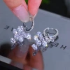 Zircon earrings, earrings, fashionable ear clips, simple design sense accessories, accessories, accessories, earrings Item Picture